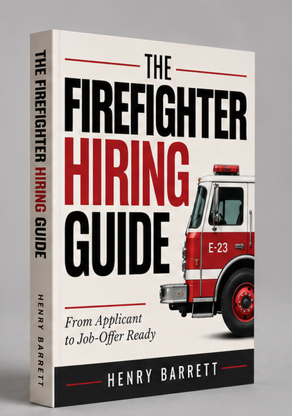 The Firefighter Hiring Guide paperback angled view