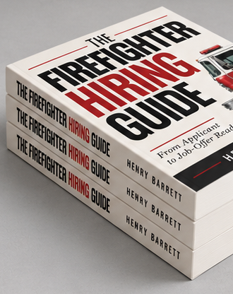 Stack of The Firefighter Hiring Guide paperbacks